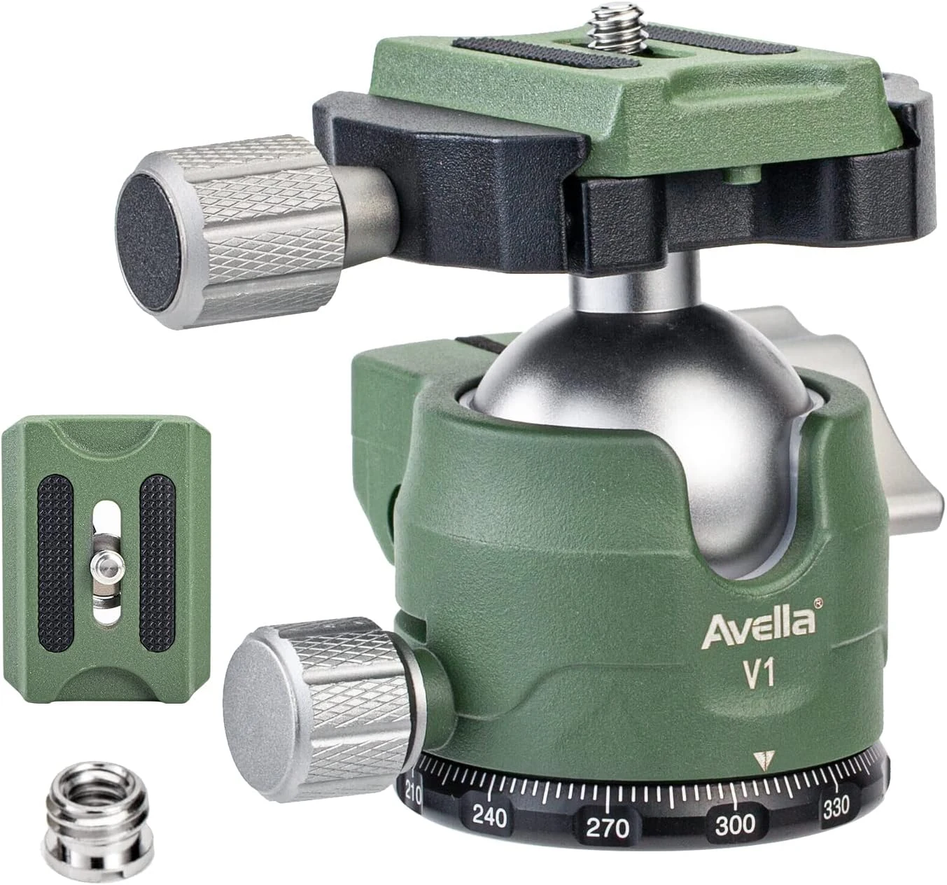 Avella V1 DSLR Camera Tripod Ball Head 38MM, 360 Degree Swivel