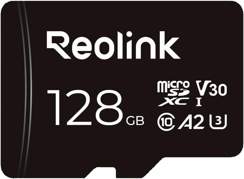 REOLINK 128GB microSDXC UHS-I Memory Card, U3, A2, V30, Class 10