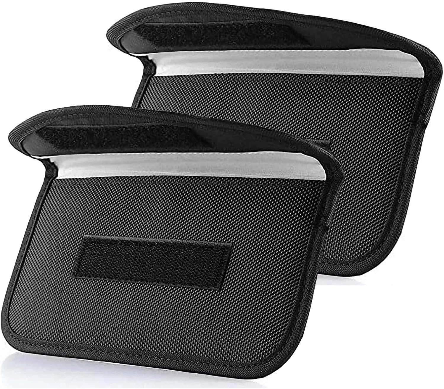 2 Pack Faraday Bags for Car Keys and Cell Phone, Signal Blocking Key Pouch Wallet, Anti-Tracking Anti Theft Car Protection, Cell Phone Signal Jammer WiFi/GSM/LTE/NFC/RFID, GPS Blocker Bag