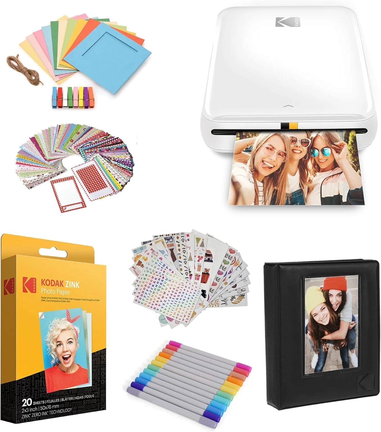 KODAK Step Printer Wireless Mobile Photo Printer with Zink Zero Ink Technology & Kodak App (White)