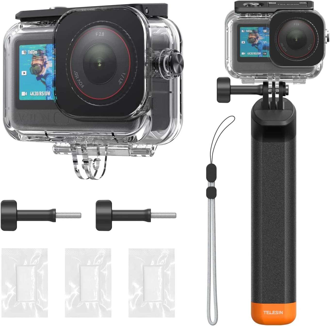 TELESIN Waterproof Case Combo for Action 6 Underwater Housing Shell review
