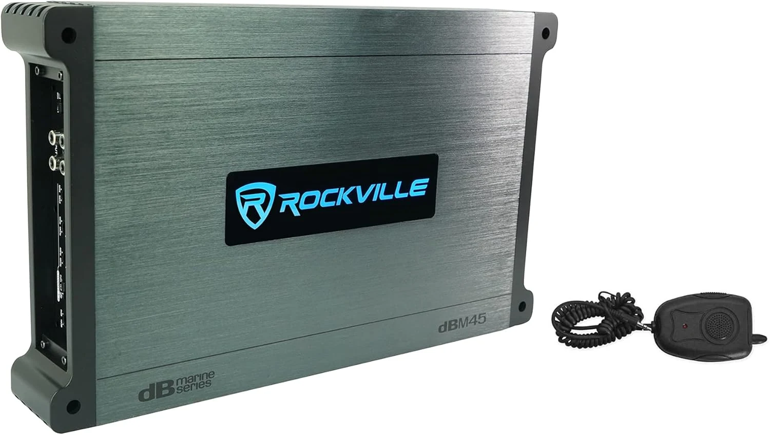 Rockville DBM45 2000W Peak/500W Dyno-Certified RMS 4-Channel Marine Amplifier, Waterproof & Rustproof