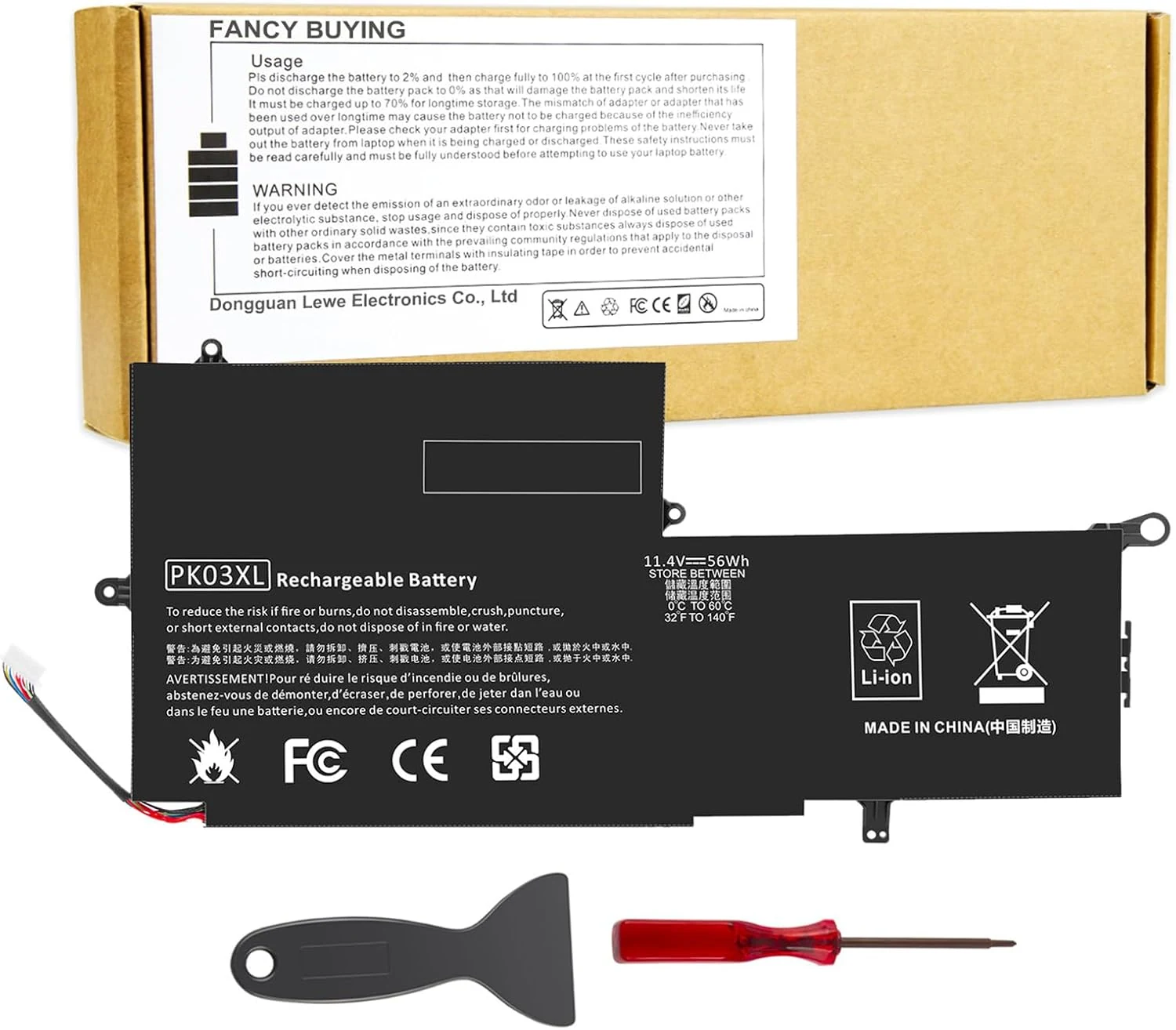 Fancy Buying PK03XL Laptop Battery Replacement for HP Spectre Pro X360 G1 G2