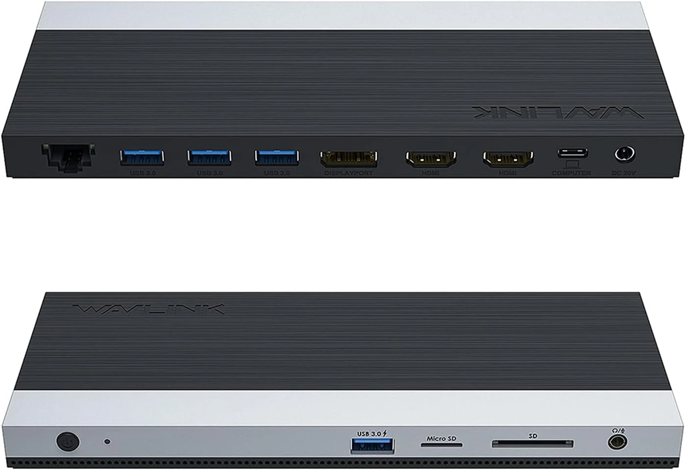 WAVLINK USB C Docking Station with 130W Power Adapter, Triple Display USB Type C to Dual HDMI Dock