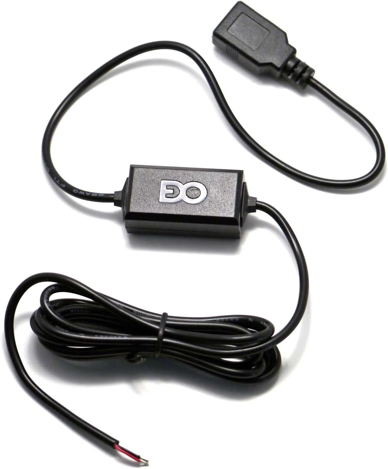 EDOTech Hardwired Cable Car Charger Kit for 5V Female USB A Power Port for GPS SiriusXM Radio Dash Cam DVR