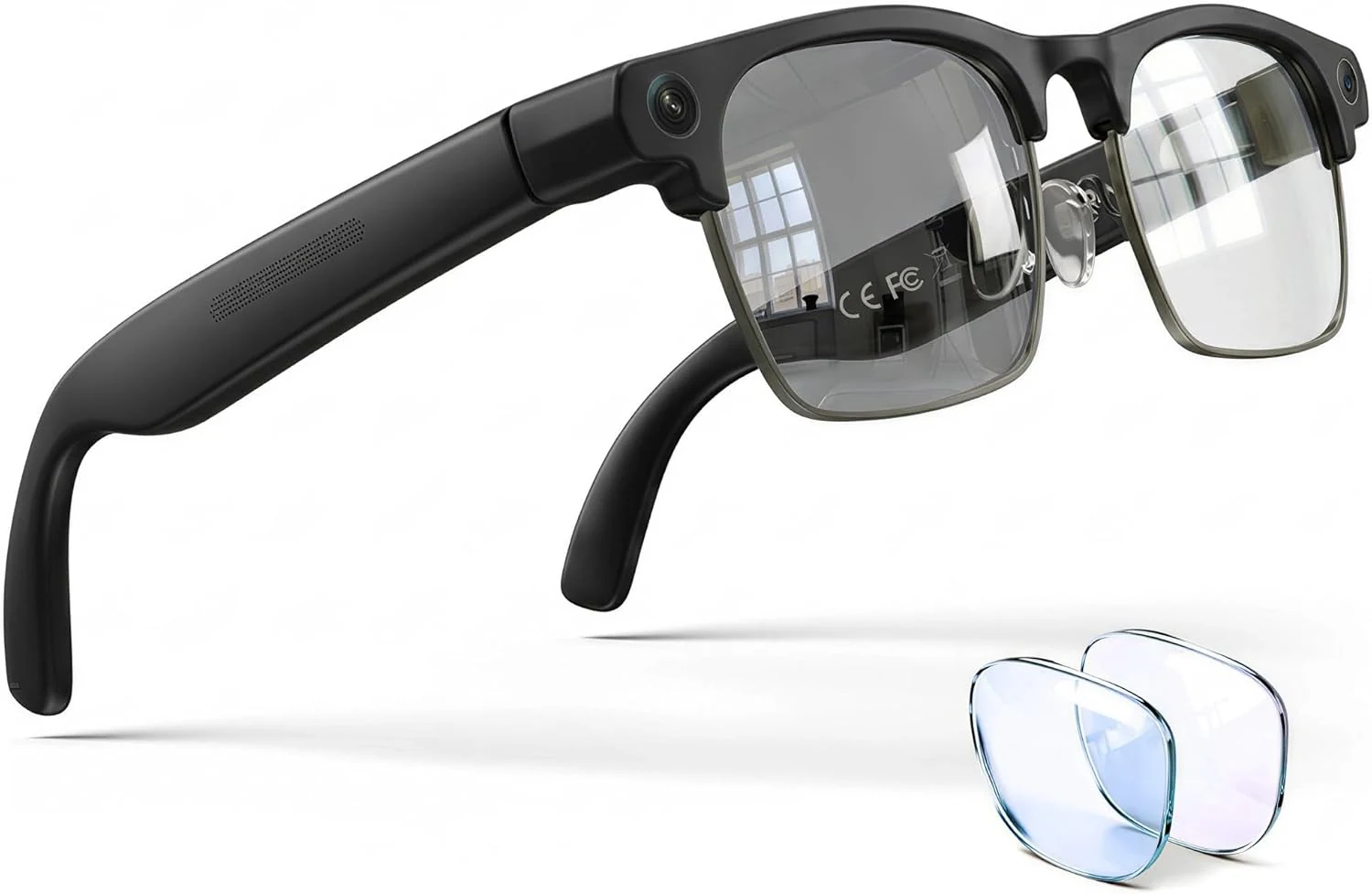 AI Smart Glasses with Camera, 8MP Camera Glasses for Life Vlog Travel Work