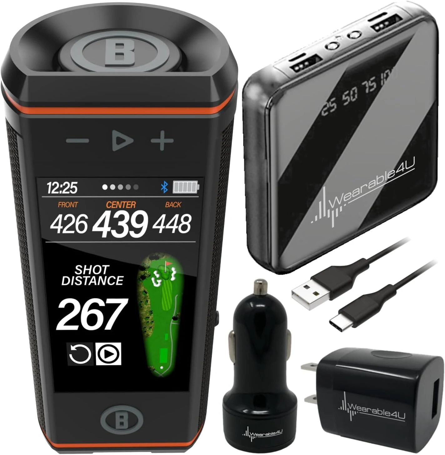 Bushnell Wingman HD View Golf Speaker, 3.5" Touchscreen, GPS Distances, Premium 360° Audio