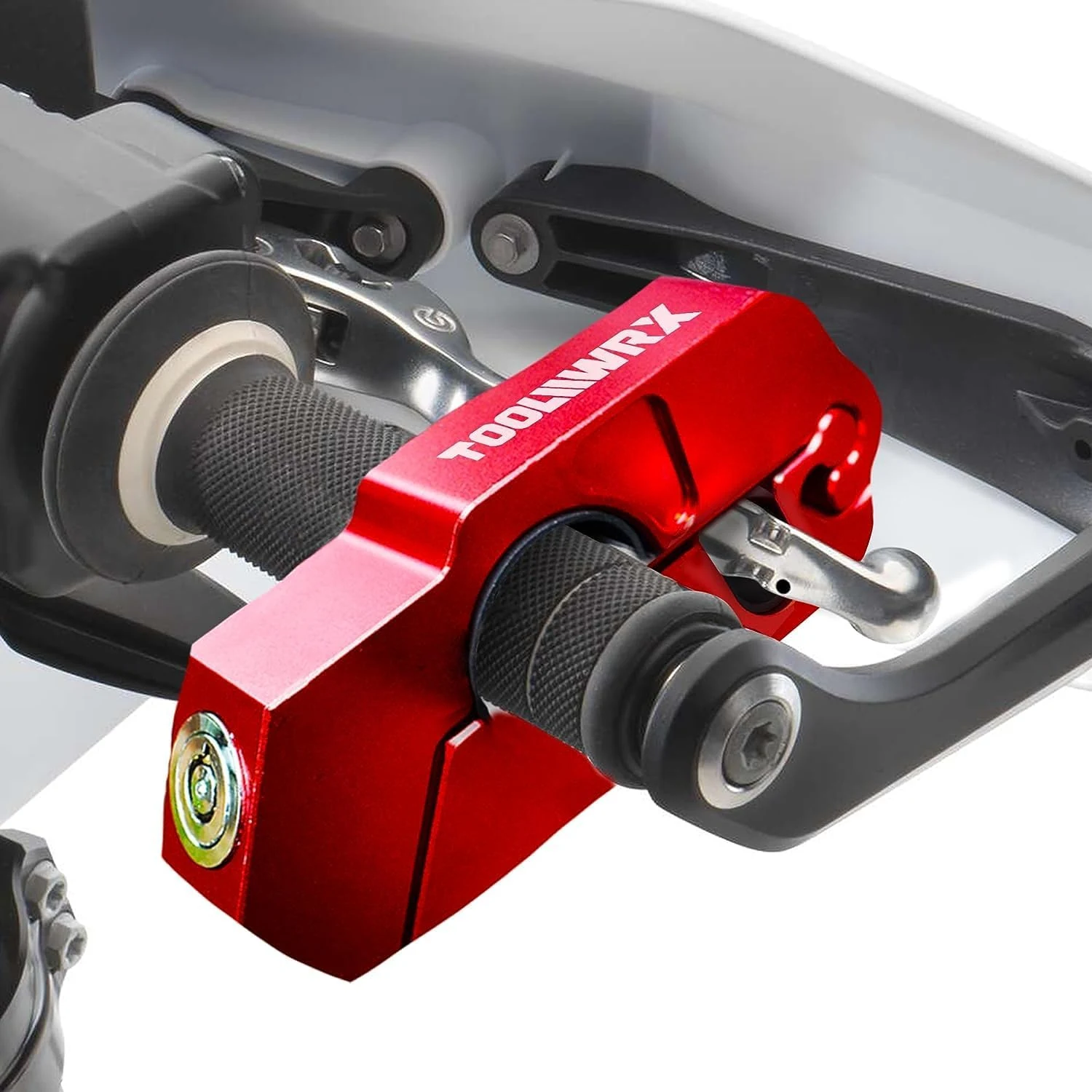 ToolWRX Motorcycle Grip Lock – Heavy‑Duty Anti‑Theft Handlebar & Brake Lever Lock (Universal Fit, < 1.5″)