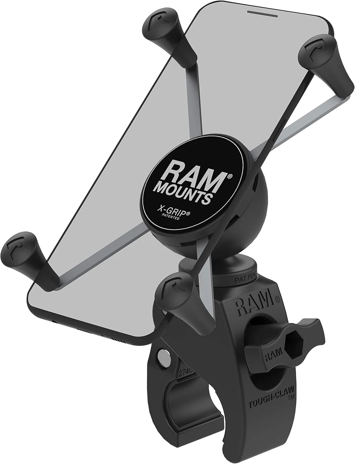 RAM MOUNTS X-Grip Large Phone Mount with Tough-Claw Clamp Base