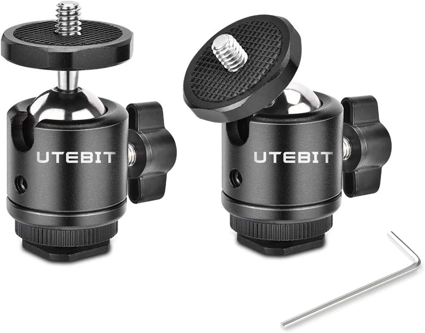 UTEBIT 2 Pack Mini Ball Head with 1/4" Hot Shoe review