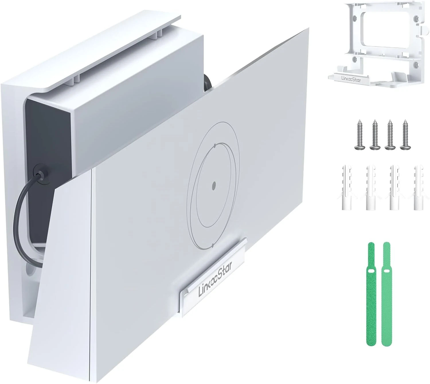 Star-Link Gen 3 Router Mount, All-in-One Star Link Standard V3 Router Wall Mounting for Starlink V3/4X Mesh Router & Gen3 Power Supply, Space-Saving Bracket Mount Kit- LM-3C