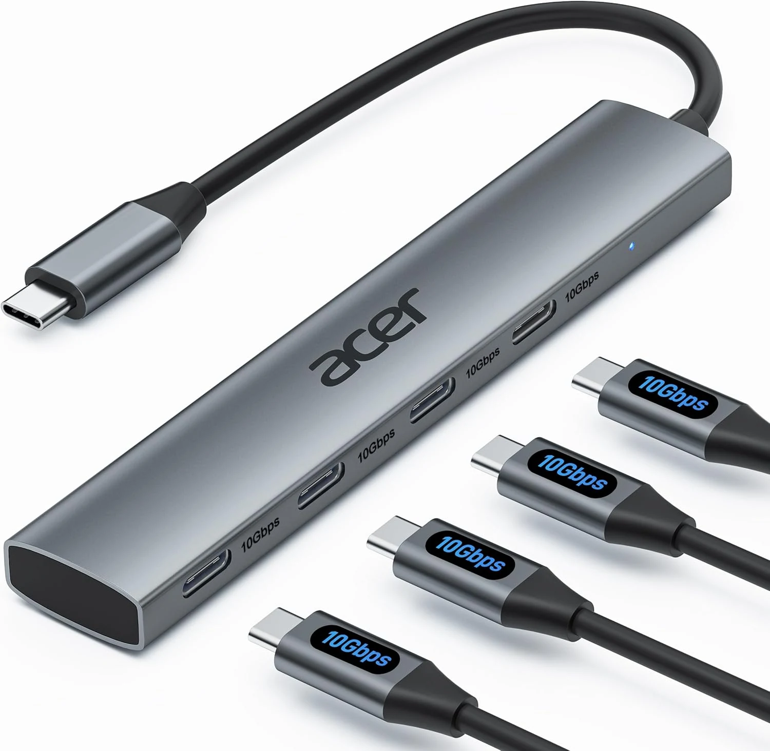 Acer USB C Hub, 10Gbps Type C Splitter with 4 USB-C 3.2 Ports