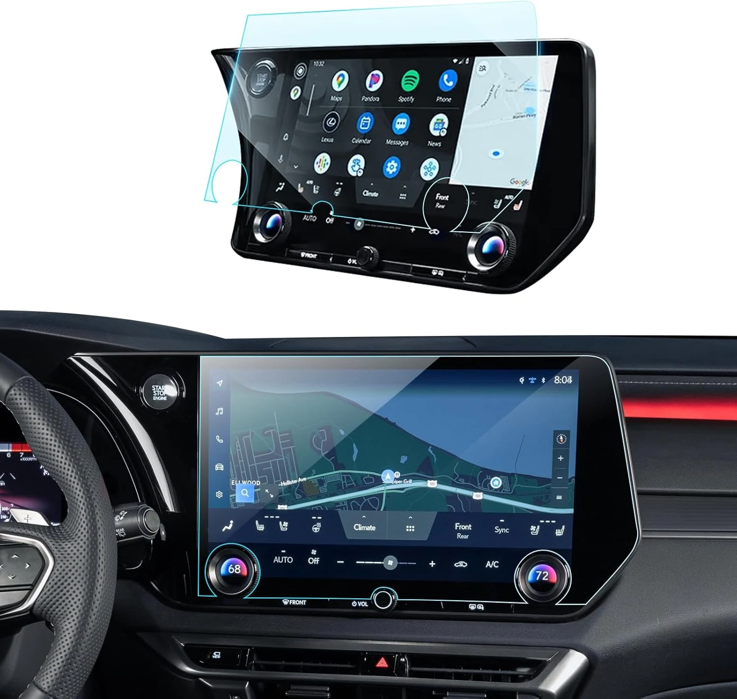 RX 350 Screen Protector for 2023 2024 2025 2026 Lexus RX350 & TX350 (14" Tempered Glass)
