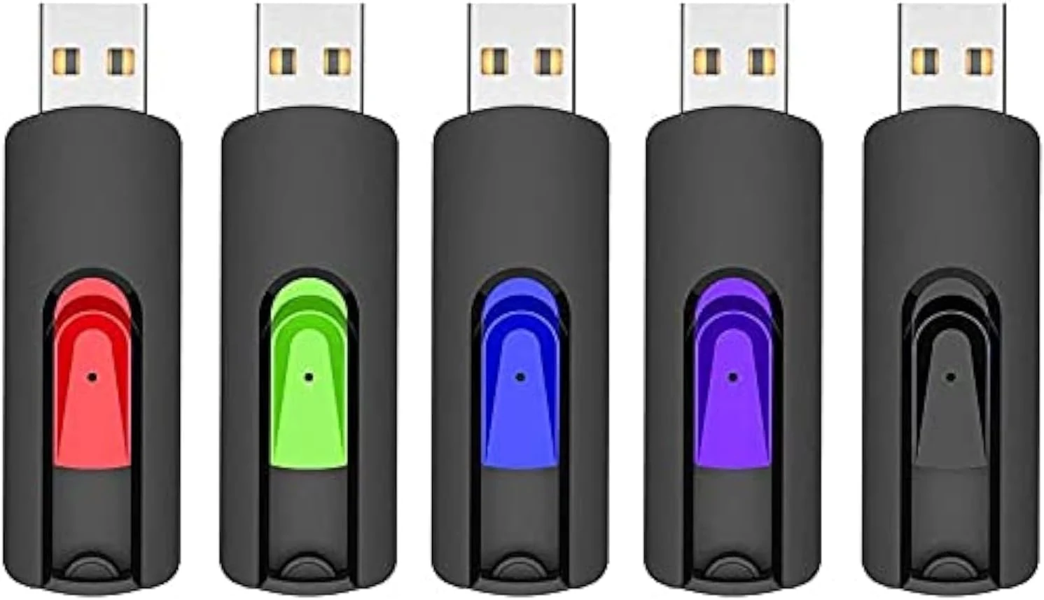 RAOYI 5 Pack 64GB USB Flash Drive, USB 2.0 Memory Stick thumb drives