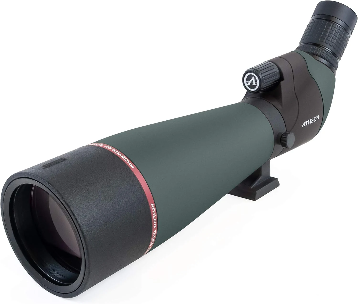 Athlon Optics Talos 20-60x80 Spotting Scope with Tripod and Carrying Case - Angled, Charcoal Grey - 315001G