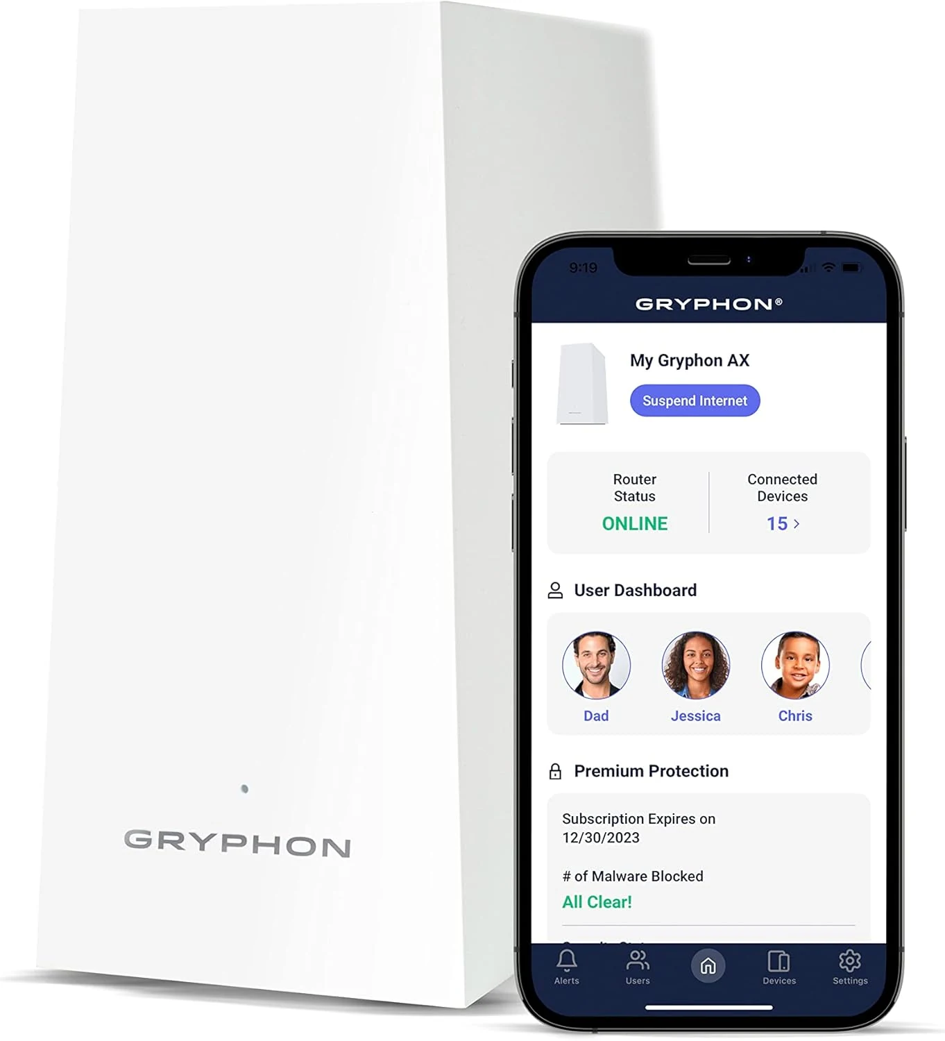 Gryphon AX – Ultra-Fast Mesh WiFi 6 Parental Control Router