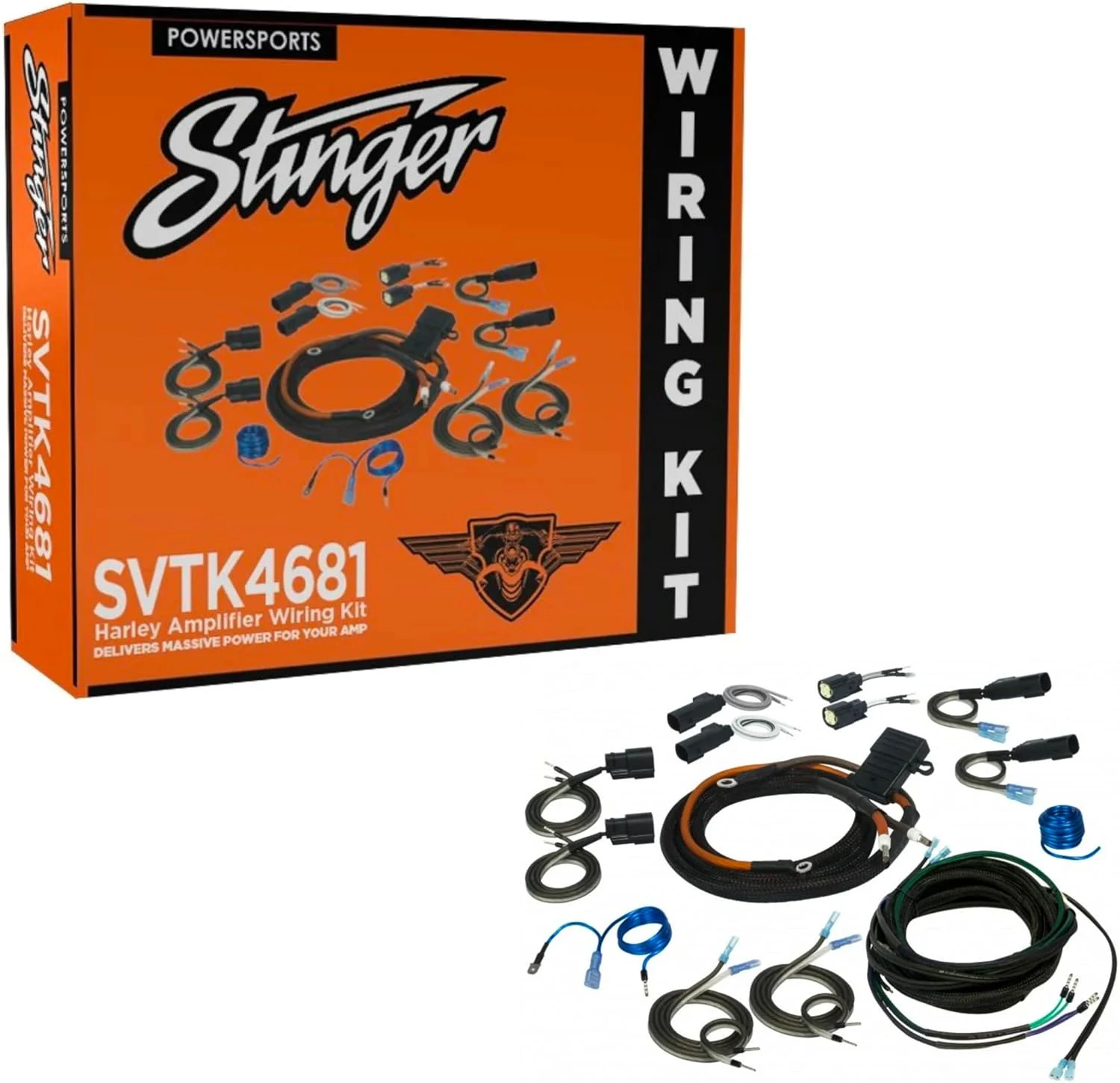 Stinger 2/4 Channel Universal Amplifier Wiring Kit for 1998+ Harley-Davidson