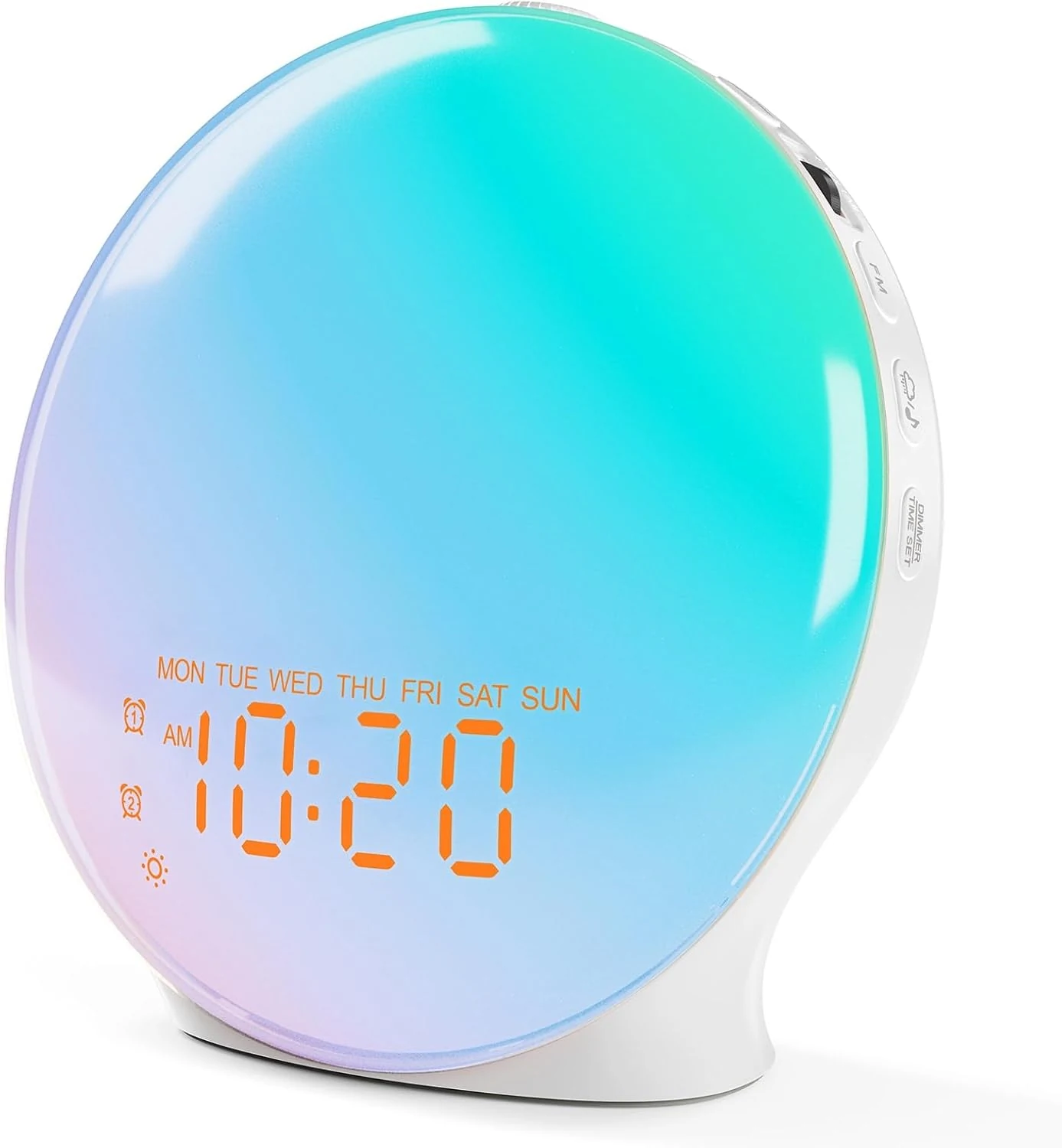 JALL Full Screen Dimmer Sunrise Alarm Clocks for Bedrooms, Wake review