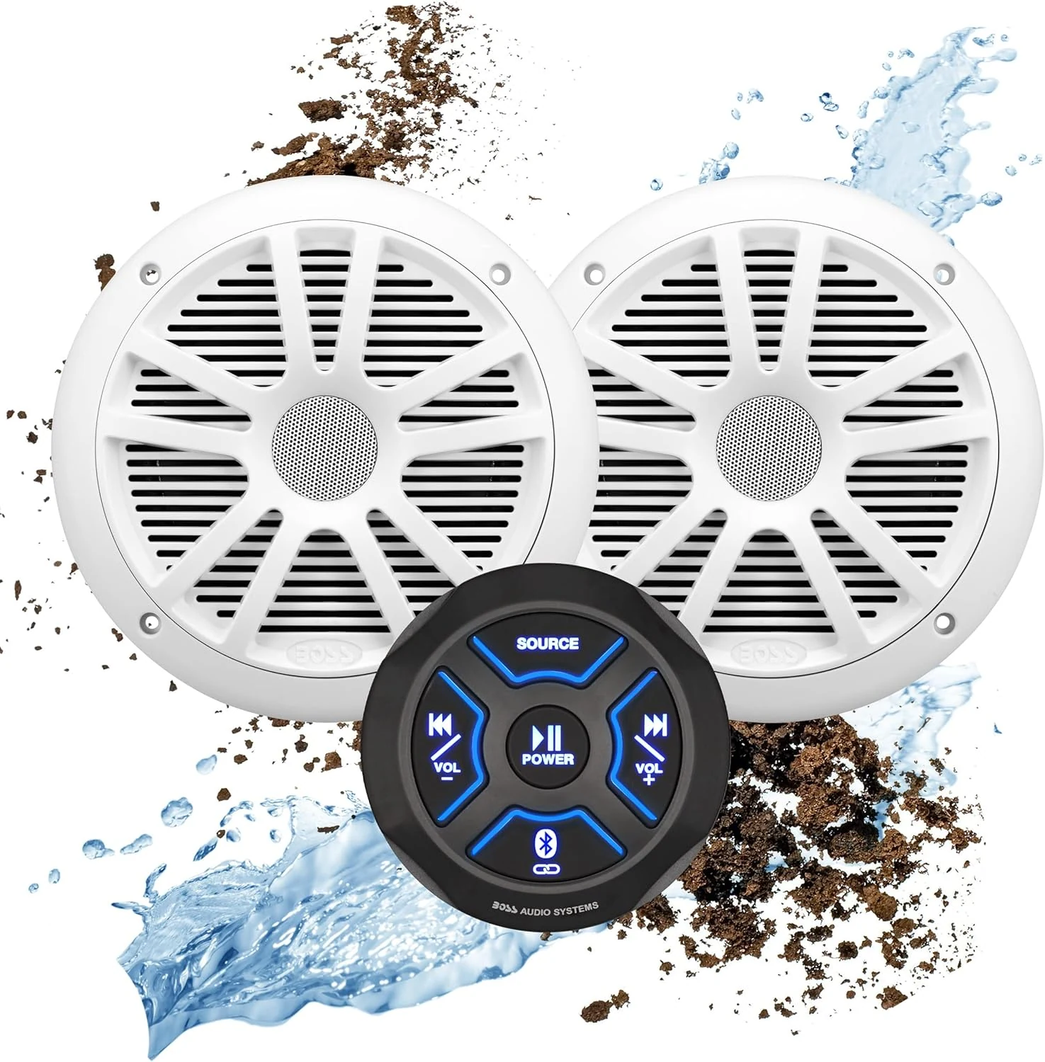 BOSS Audio Systems MG150W.6 Marine Boat Stereo Sound System Speaker Package