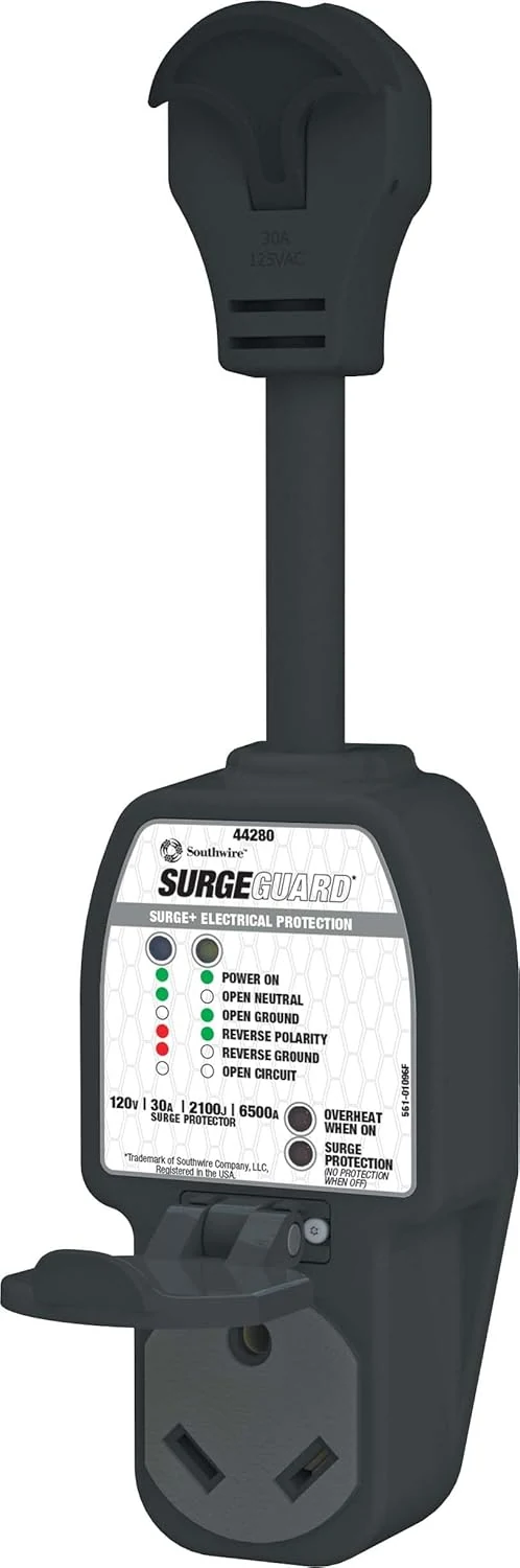 Southwire Surge Guard™ 30 Amp Portable RV Surge Protector with Enhanced Diagnostics, 2100 Joules, 44280