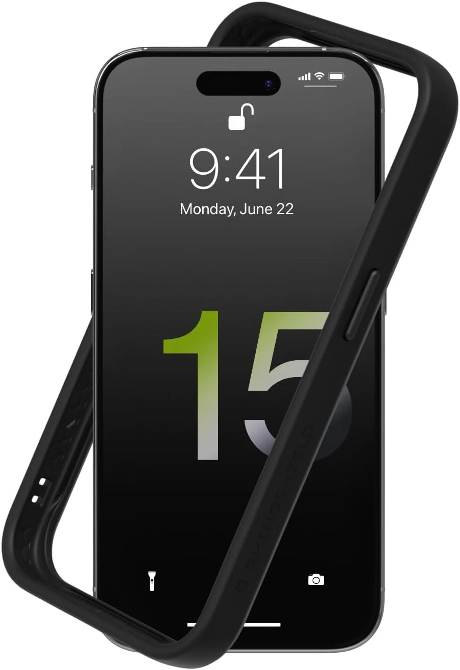 RhinoShield Bumper Case Compatible with [iPhone 15 Pro] (CrashGuard) - Black