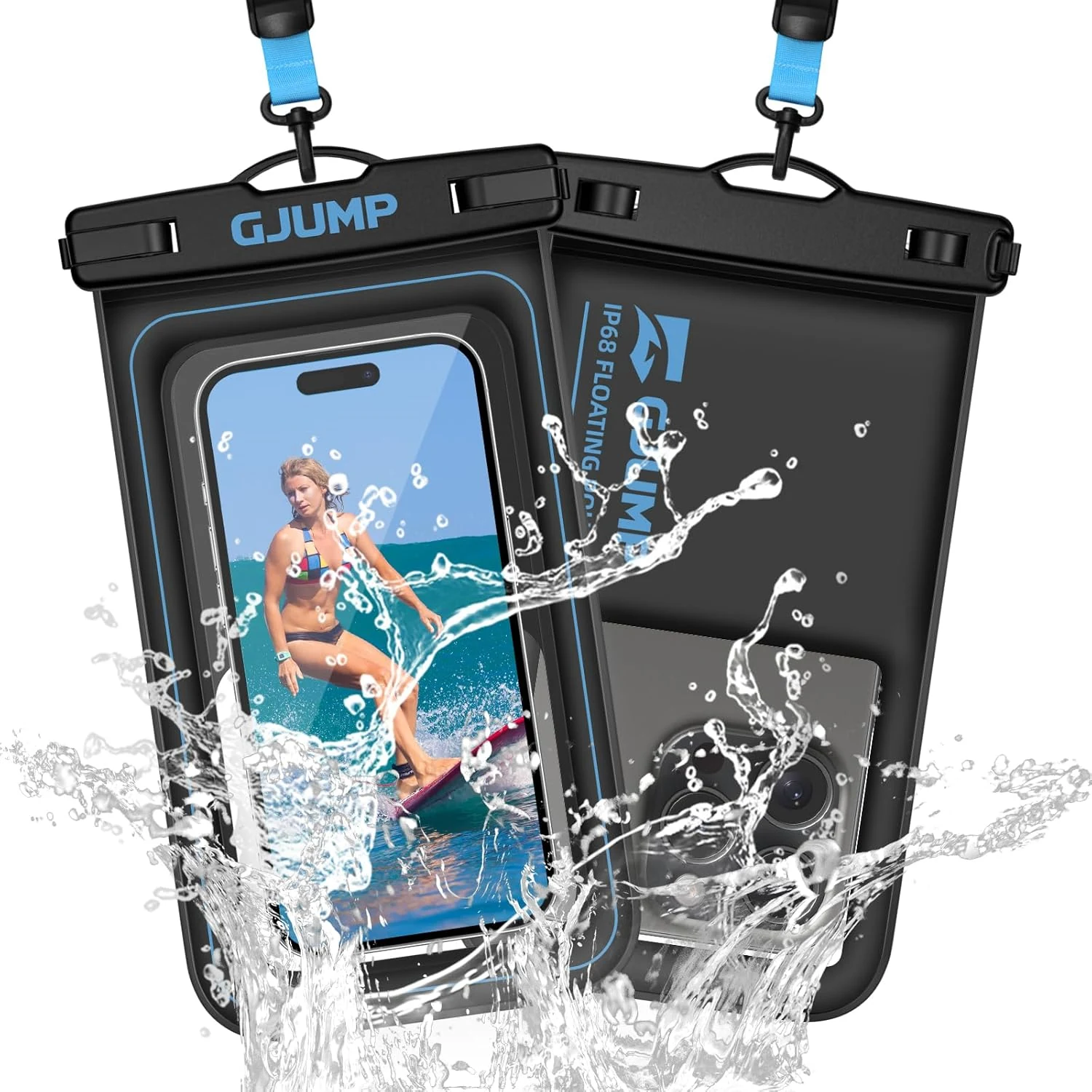 Waterproof Phone Pouch Floating, 2 Pack IP68 Dry Bag Cell Phone Case | Waterproof Phone Case with iPhone 17 16 15 14 Pro Max, Snorkeling Beach Swimming Cruise Travel Essentials, Lanyard Included
