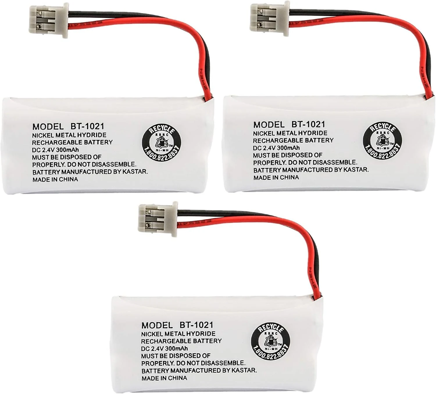 New Genuine OEM Uniden BT-1021 BBTG0798001 Cordless Handset Rechargeable Battery (3-Pack)