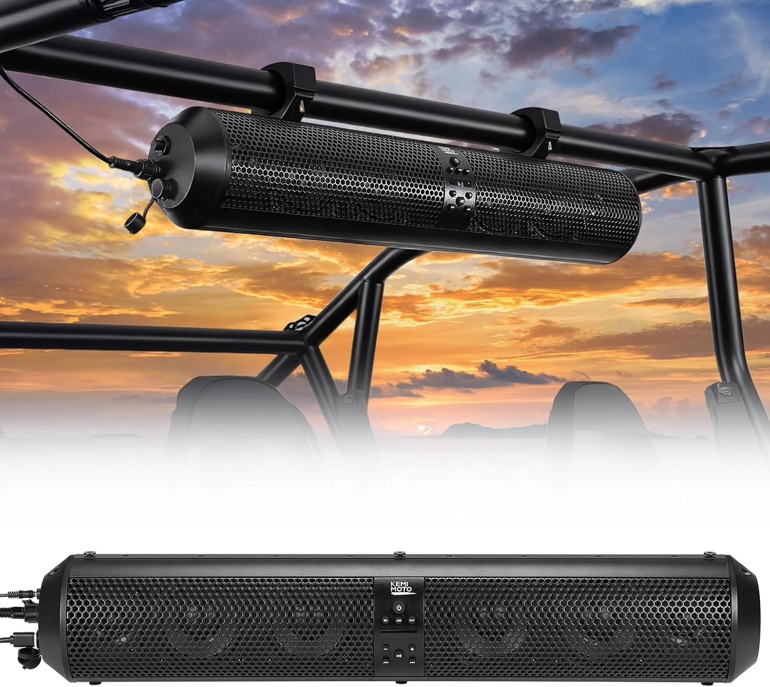 KEMIMOTO UTV Sound Bar 28 Inch Golf Cart Speaker Bluetooth-Compatitble, IPX5 Waterproof ATV SoundBar