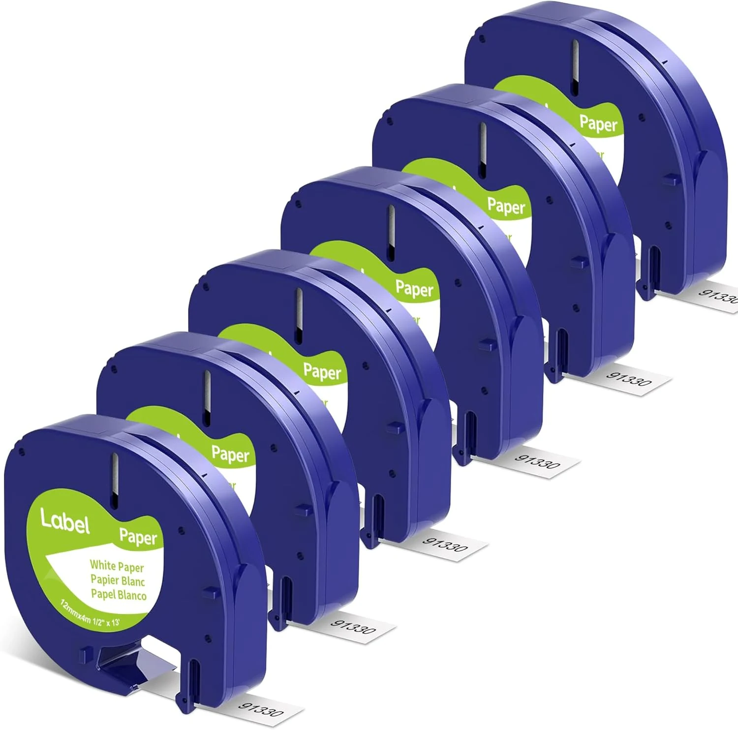 6-Pack Paper Black on White Tape Compatible for DYMO Label review