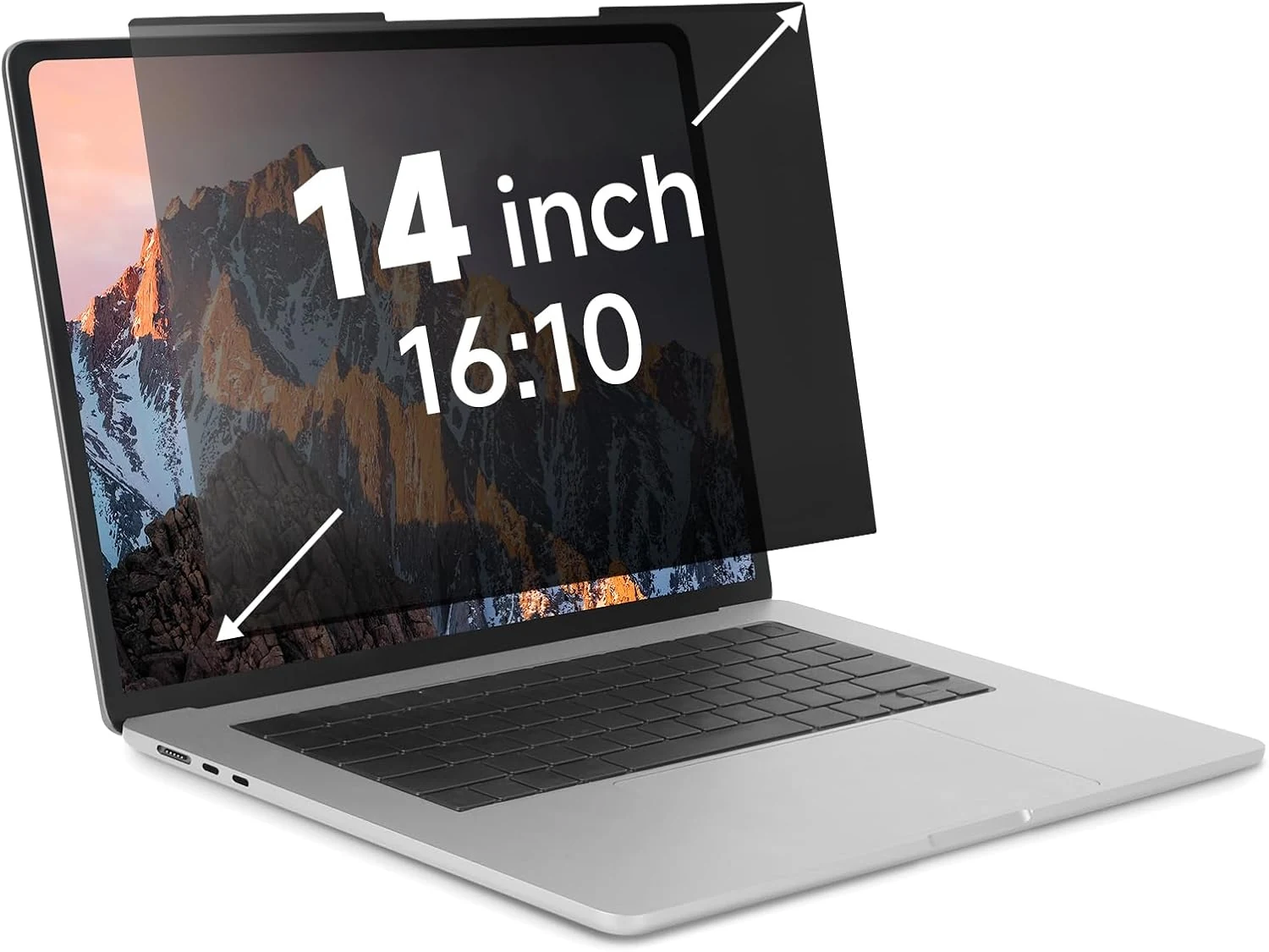 Nano-Suction Laptop Privacy Screen 14 Inch 16:10, Removable Screen Privacy review