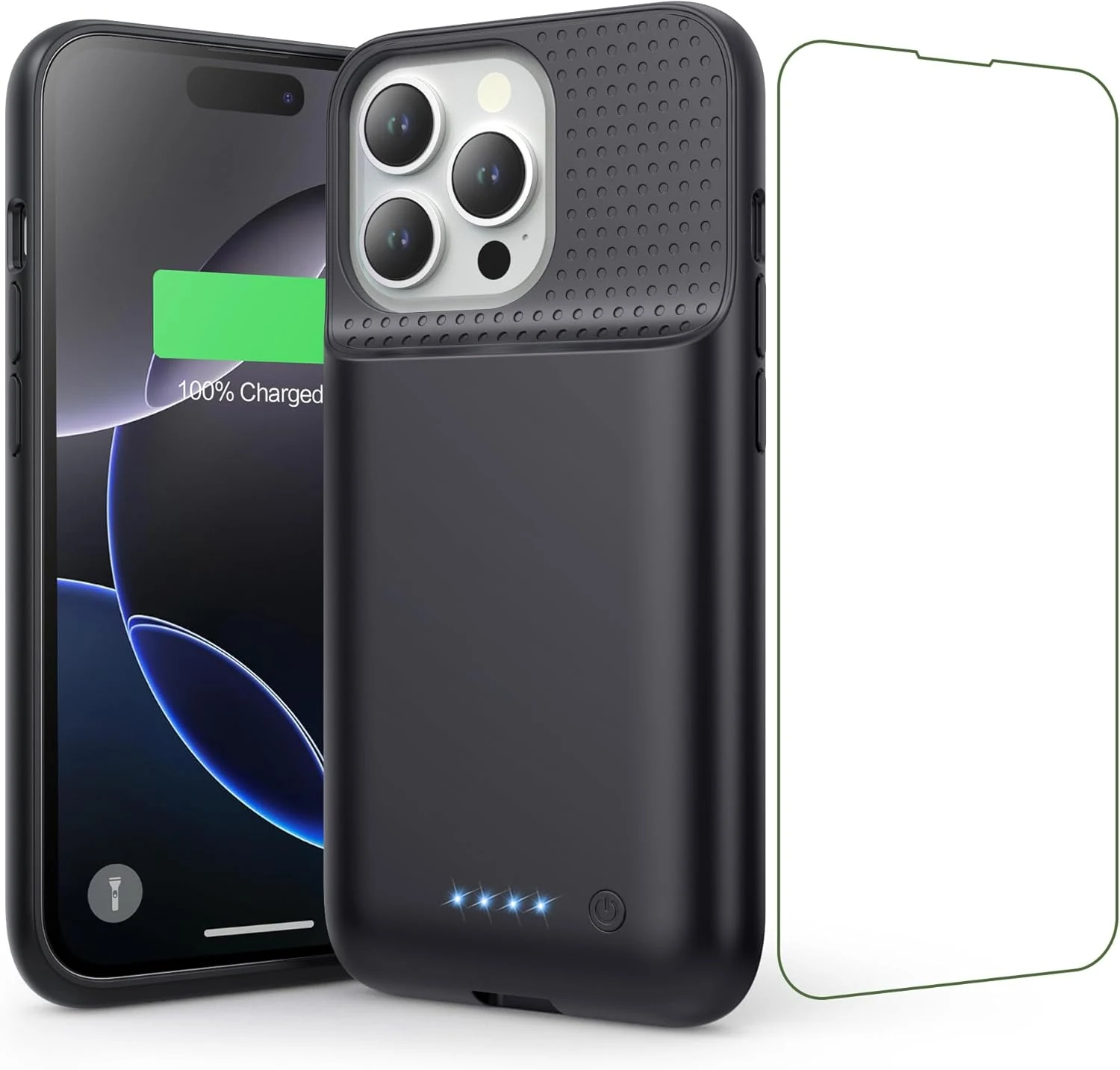 Battery Case for iPhone 16 Pro, [2025 Upgraded] 7500mAh Ultra-Slim Portable Smart Charging Case Rechargeable Protective Extended Charging Cover Only for iPhone 16Pro Battery Pack (6.3 Inch), Black