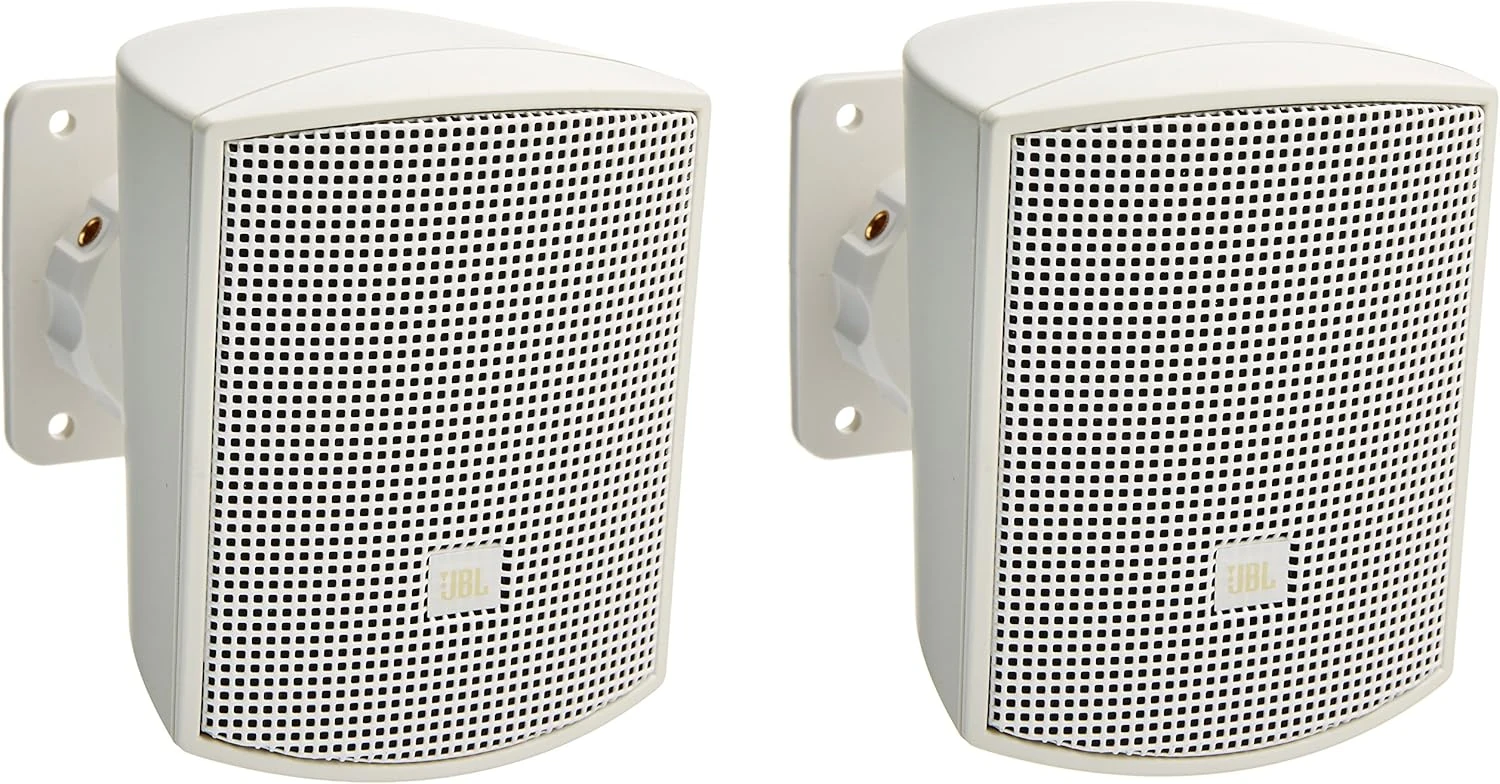 JBL Professional Control 52-WH Surface-Mount Satellite Speaker for Subwoofer-Satellite Loudspeaker System, White (Pair)