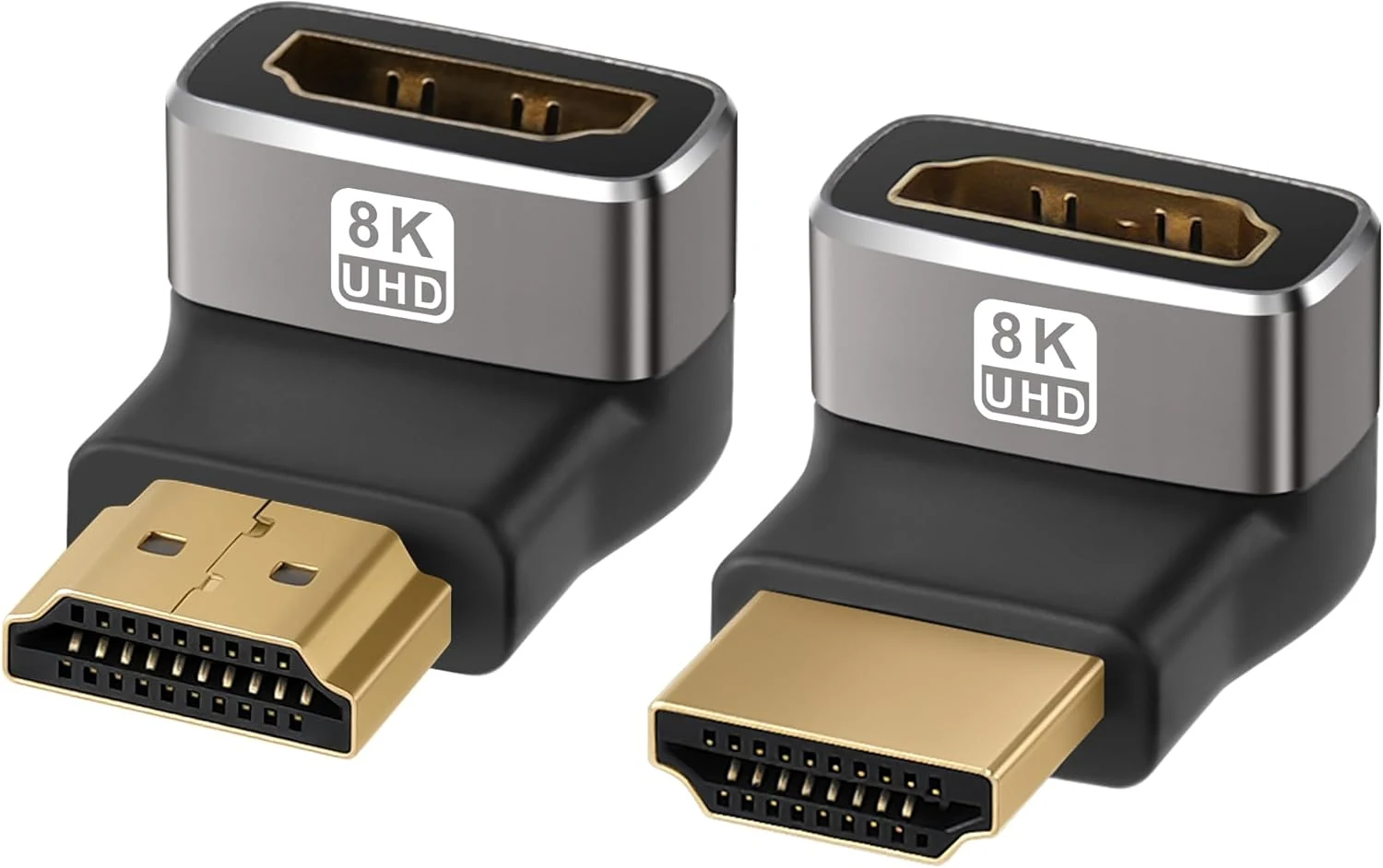 Togconn 8K 90 Degree HDMI 2.1 Adapter 2 Pack (Up & Down)