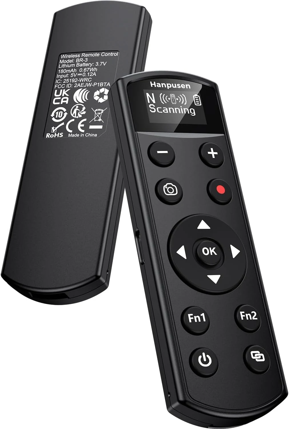 Hanpusen rechargeable wireless shutter release with OLED screen (BR-3N) for Nikon