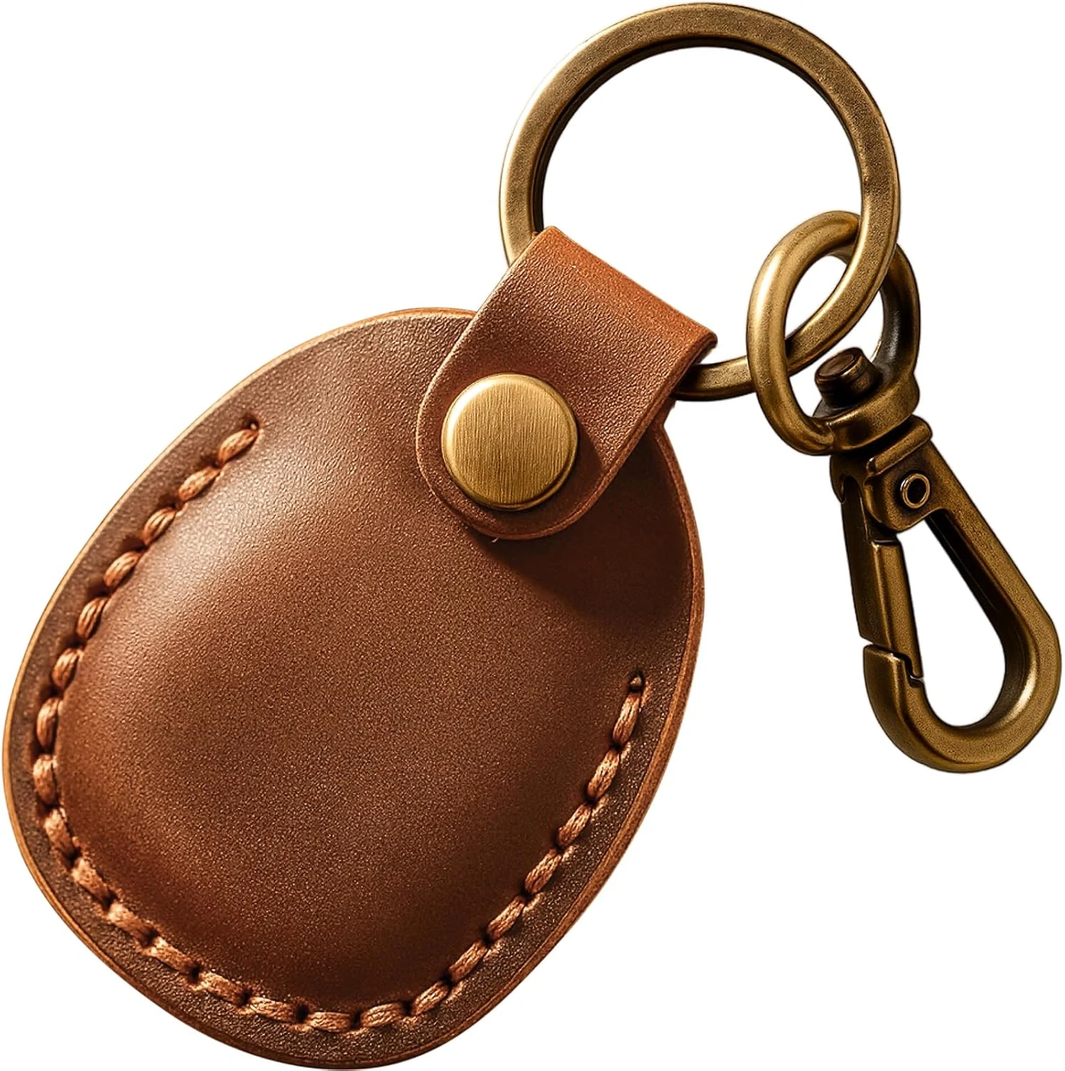 Genuine Leather AirTag Holder Compatible with Apple AirTag 2nd Gen & 1st Gen