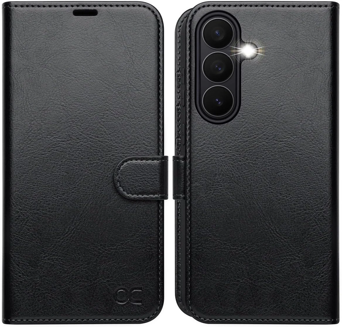 OCASE Compatible with Samsung Galaxy S26 Wallet Case, PU Leather Flip Folio Case with Card Holders RFID Blocking Kickstand [Shockproof TPU Inner Shell] Protective Phone Cover 2026, Black