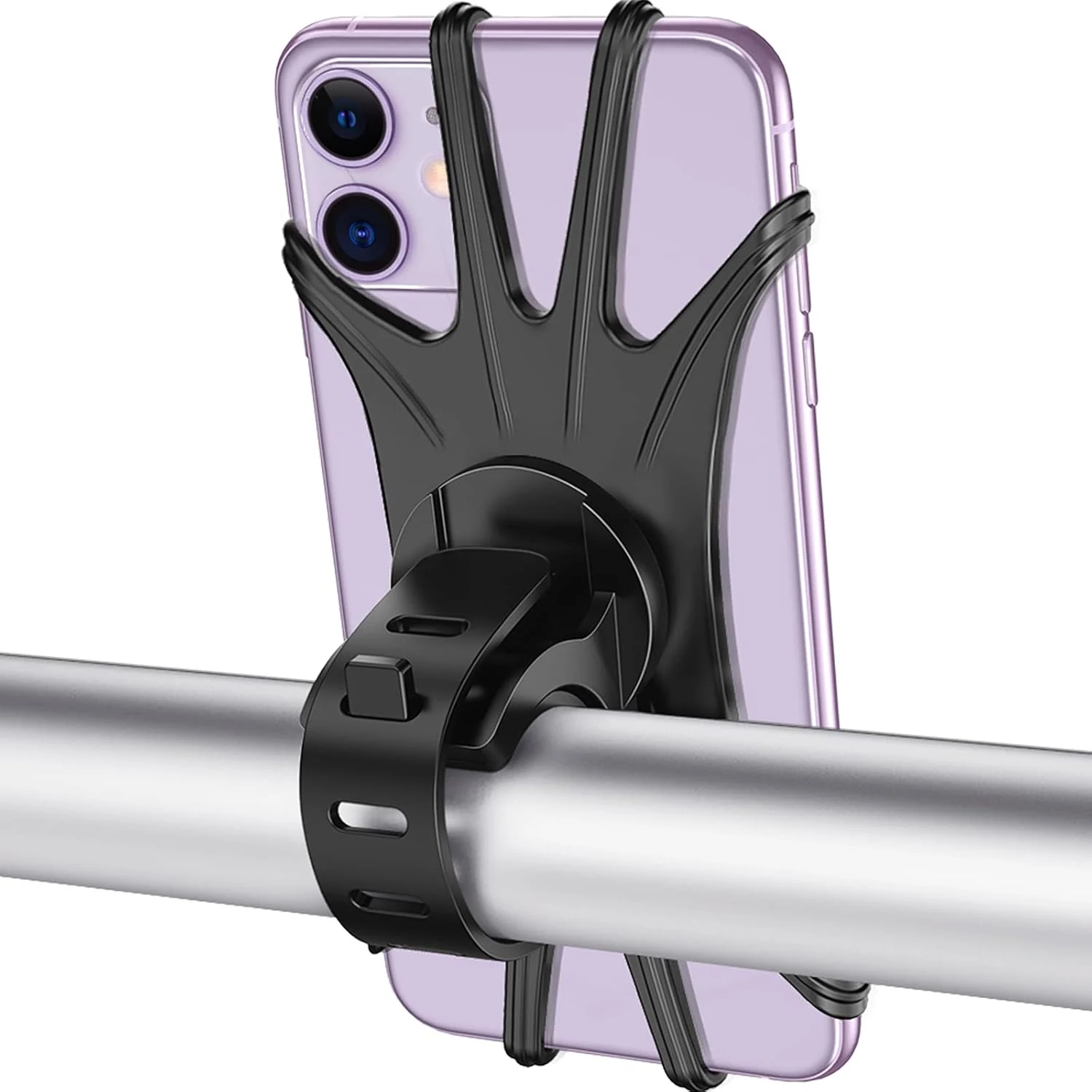 VUP Bike Phone Mount, Universal Bike Cell Phone Holder, 360° Rotatable, Silicone Bicycle Phone Mount