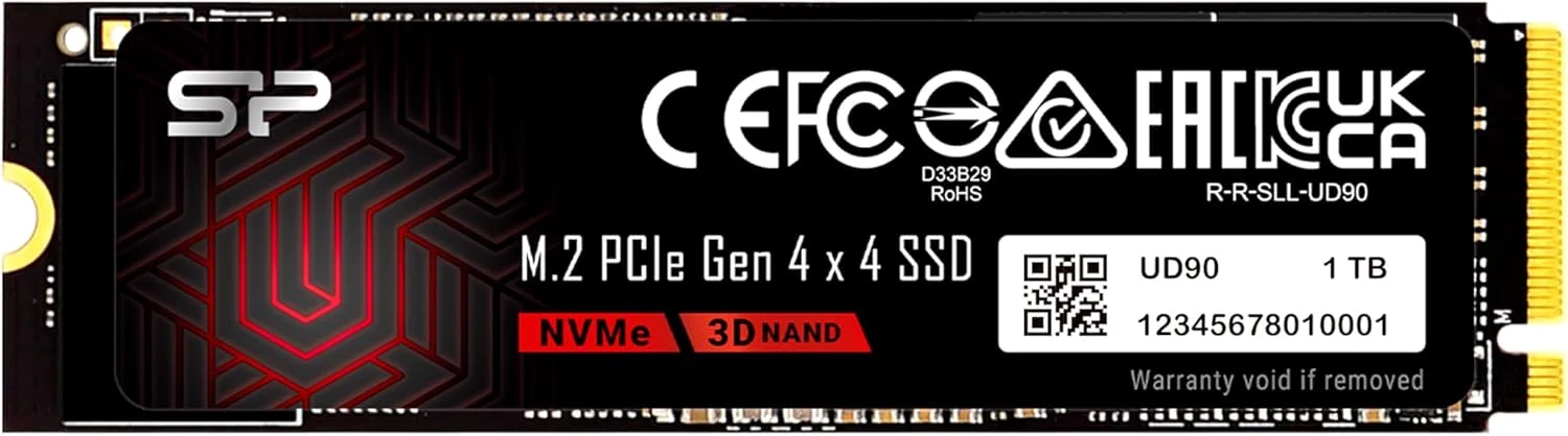 Silicon Power 1TB UD90 NVMe 4.0 Gen4 PCIe M.2 SSD