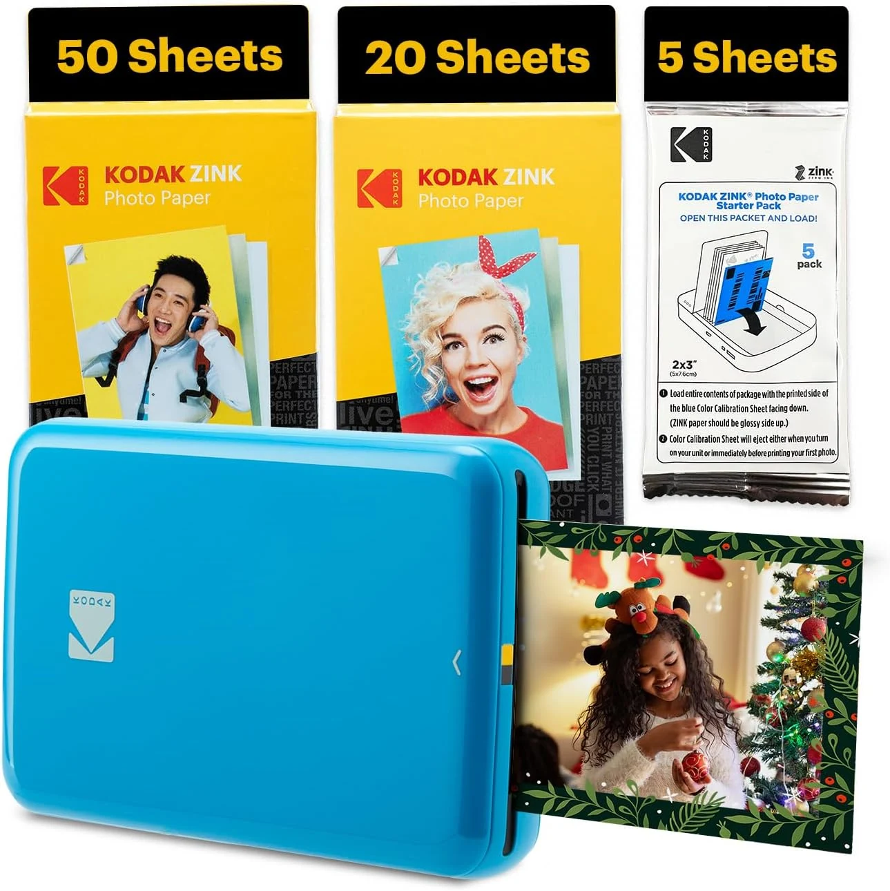 Kodak Step Instant Smartphone Photo Printer (Blue)
