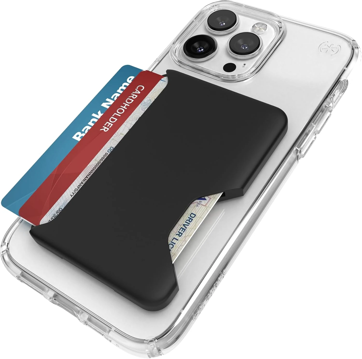 Speck iPhone Wallet MagSafe Accessory - Removable ClickLock No-Slip Interlock - Holds 1-3 Cards