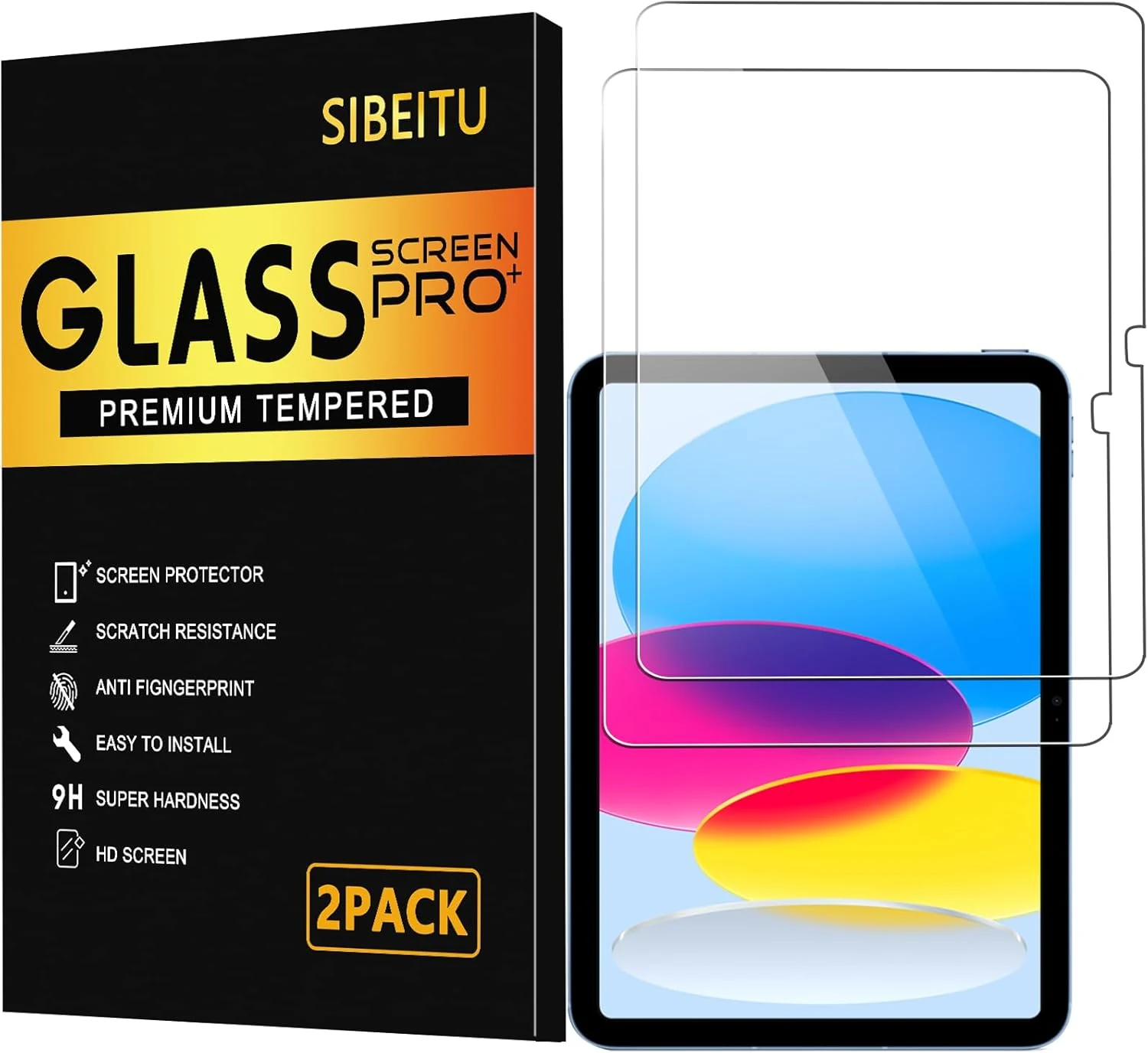 SIBEITU 2 Pack Screen Protector for iPad 11th A16 2025 & 10th Generation 10.9 Inch 2022
