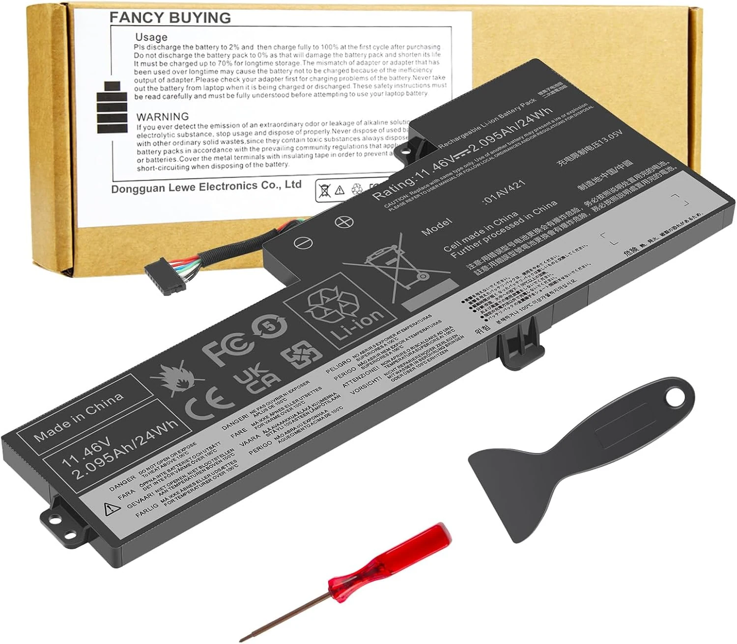 Fancy Buying 01AV421 01AV419 01AV420 01AV489 Laptop Battery Compatible with Lenovo ThinkPad T470 T480 T580 A475 A485 TP25 Series