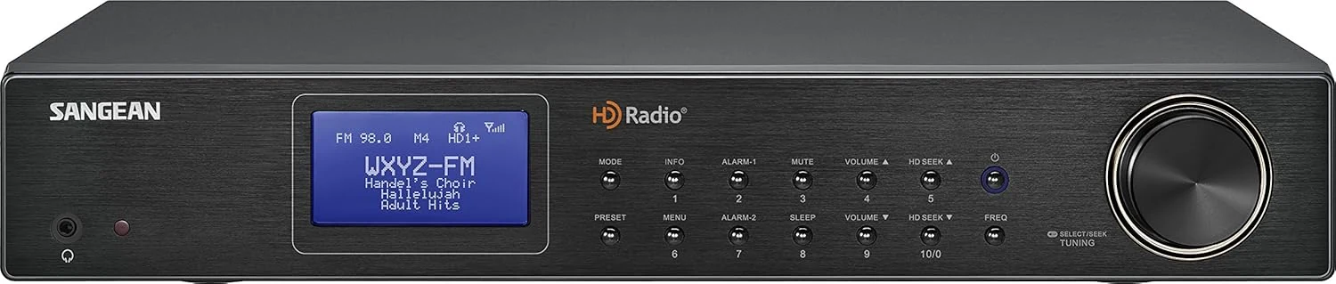 Sangean HDT-20 HD Radio/FM Stereo/AM Component Tuner, Black