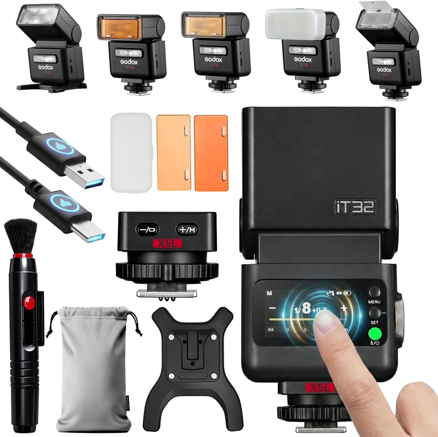 Godox IT32 TTL Camera Flash with X5L Flash Trigger for Leica Cameras