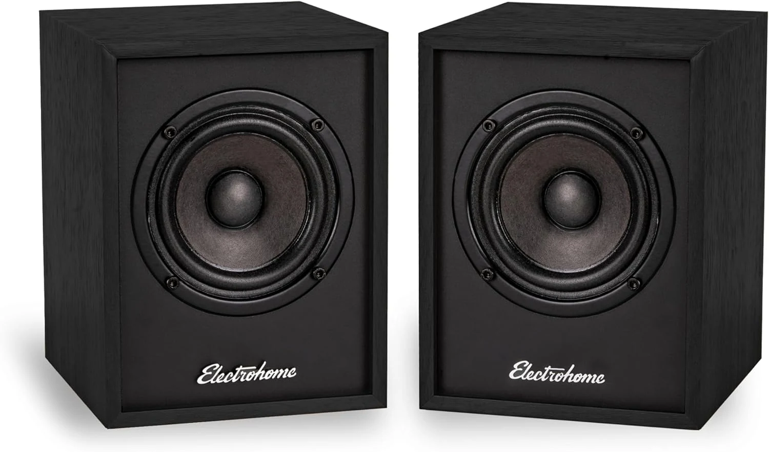 Electrohome Huntley Powered Bookshelf Speakers with Built-in Amplifier and 3" Drivers (EB10B)