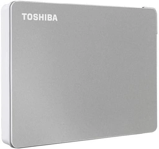 Toshiba Canvio Flex 2TB Portable External Hard Drive USB-C USB 3.0, Silver for PC, Mac, & Tablet (HDTX120XSCAA)