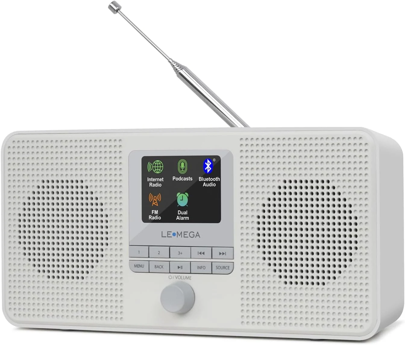 LEMEGA IR4S Stereo WiFi Internet Radio, FM Digital Radio, Spotify Connect, Bluetooth Speaker, Dual Alarms Clock