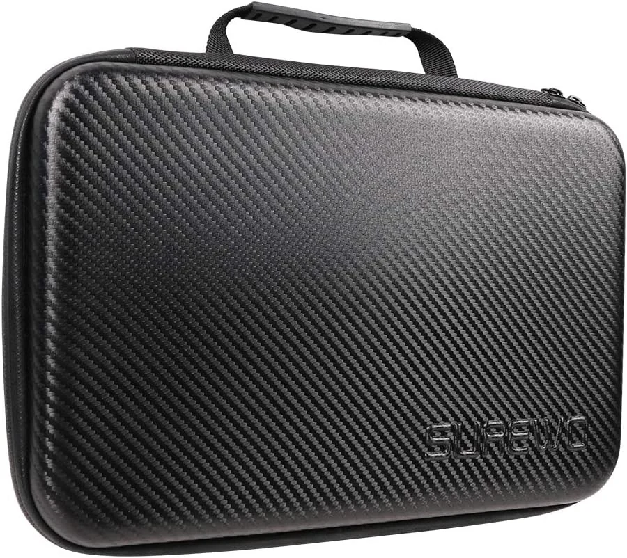 SUREWO Surface-Waterproof Carrying Case Compatible with GoPro Hero 13/12/11/10/9/8/7/(2018)/6/5, DJI Osmo, AKASO, Campark, YI Action Cameras (Black)