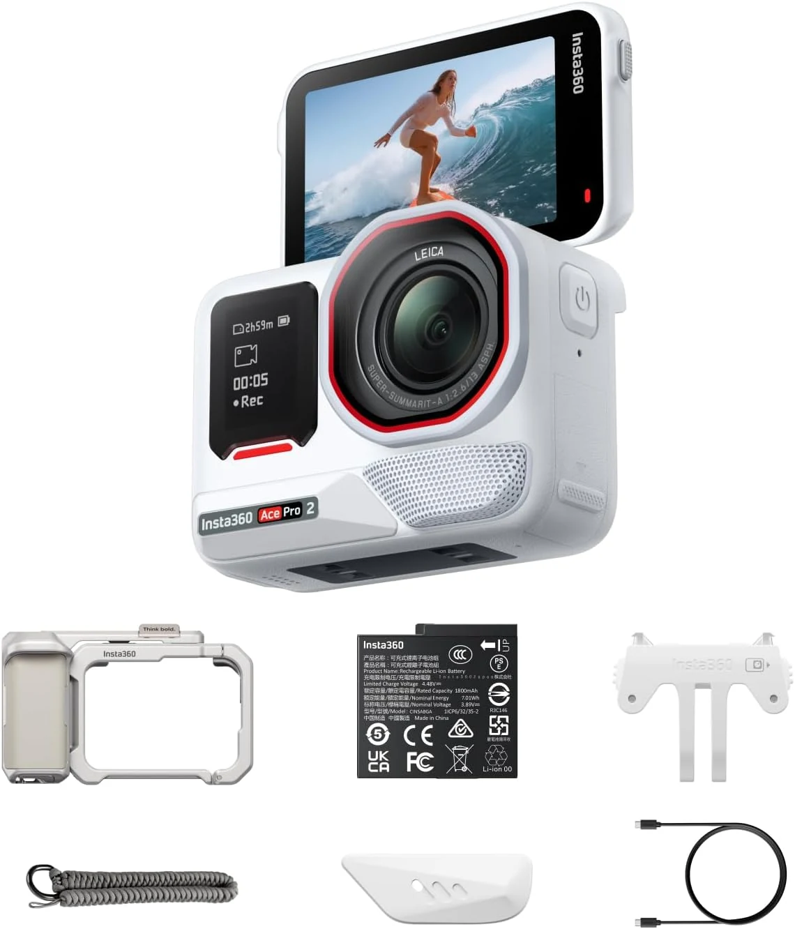 Insta360 Ace Pro 2 Arctic White Limited Edition (Xplorer Bundle)