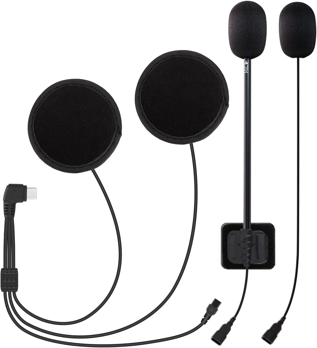 LEXIN Motorcycle Audio Set for Helmet Bluetooth Headset (36mm Speakers)